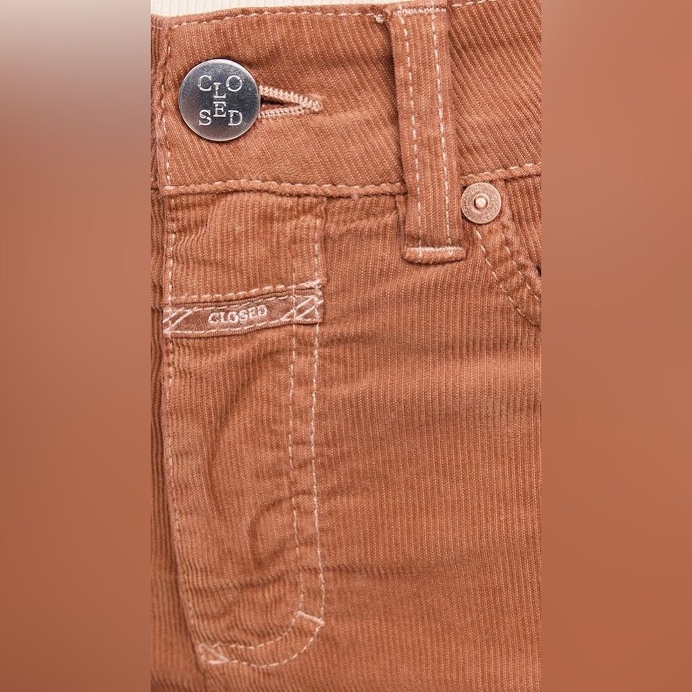 Closed Glow-Up Corduroy Orange Pants Wide Leg Size 28 - Picture 15 of 15